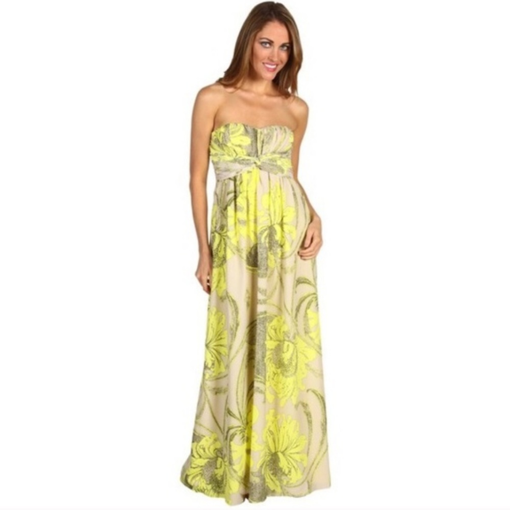 Jessica Simpson Yellow Floral Maxi Dress